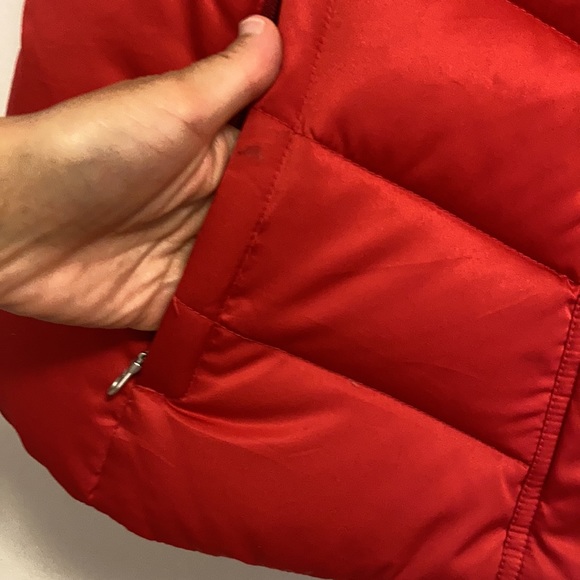 Eddie Bauer EB550 Premium Goose Down Puffer Vest Red Size Large - Picture 5 of 11